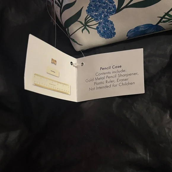 kate spade White Floral Cosmetic Pouch with Red, Pink & Blue Flowers - Picture 3 of 4